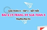 Bài 4.19 SGK Toán 8 tập 1 Kết nối tri thức